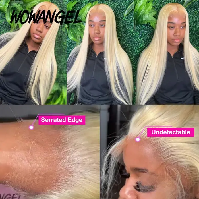 Wow Angel 32 pouces perruques sans colle 613 perruques blondes 5x5 HD dentelle fermeture perruques d