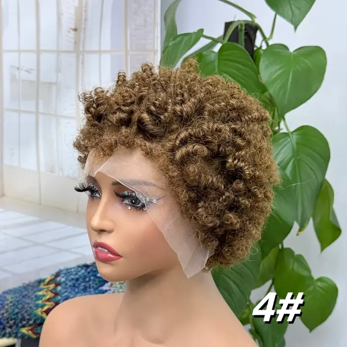 Perruque en cheveux humains 4C