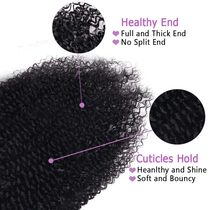 Extension de cheveux humains à clipser pour femmes noires