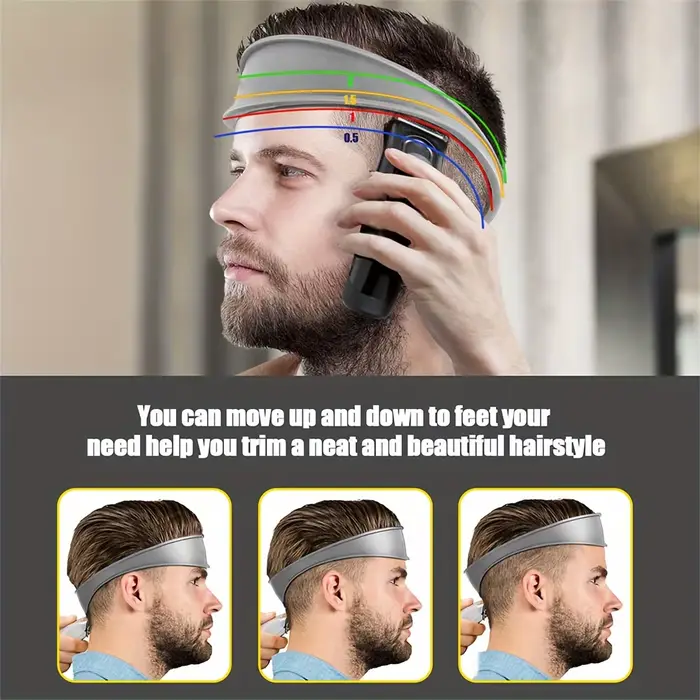Peigne de positionnement de coupe de cheveux, peigne à dessus plat, modèle de rasage de décolleté et