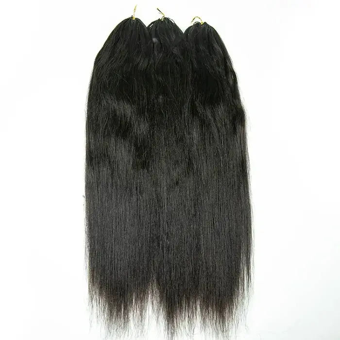 Extension de cheveux humains au Crochet Yaki léger Extensions droites