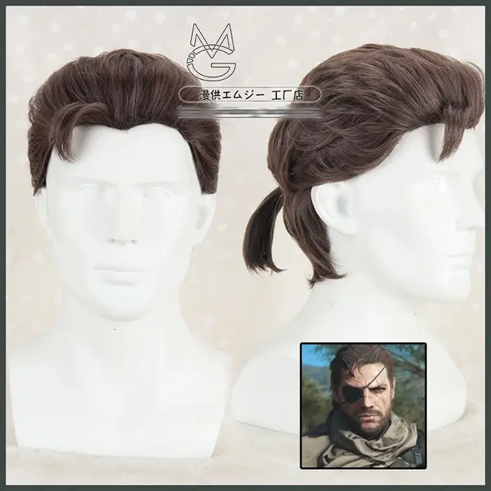 Metal Gear Solid-Perruques de Cosplay Ops Portables pour Hommes