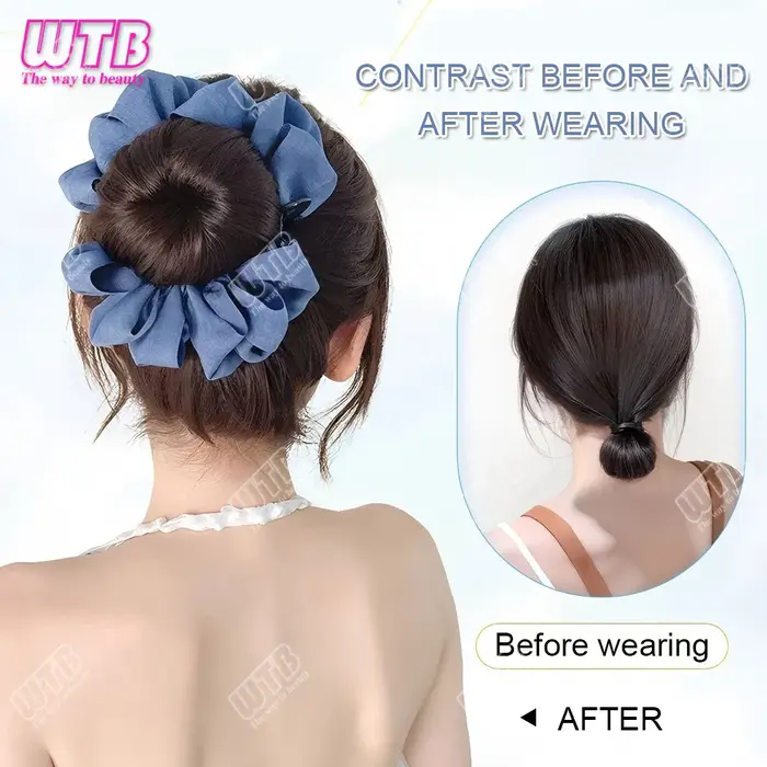 Nouvelle mode femmes chignon synthétique avec accessoires de cheveux pince à saisir Maruko tête perruque