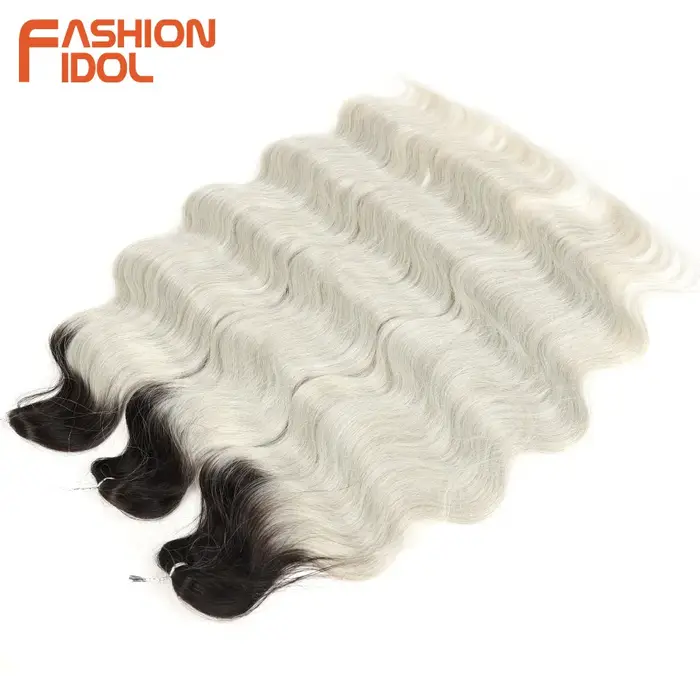 FASHION IDOL 24 pouces vague de corps Crochet tresses cheveux synthétiques pour les femmes noires va