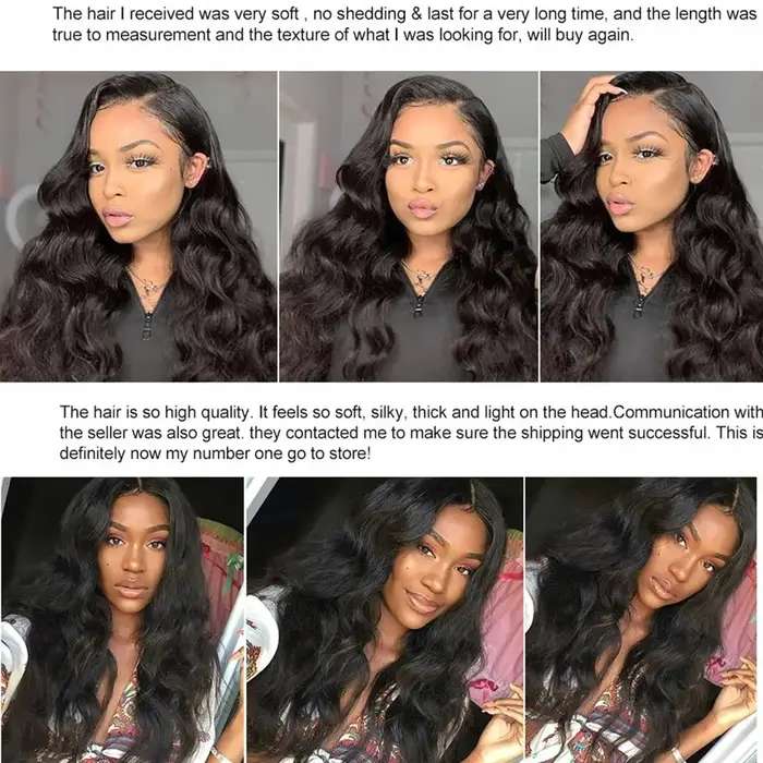 Perruque Lace Front Wig naturelle malaisienne, cheveux naturels, noir naturel, pre-plucked, densité 