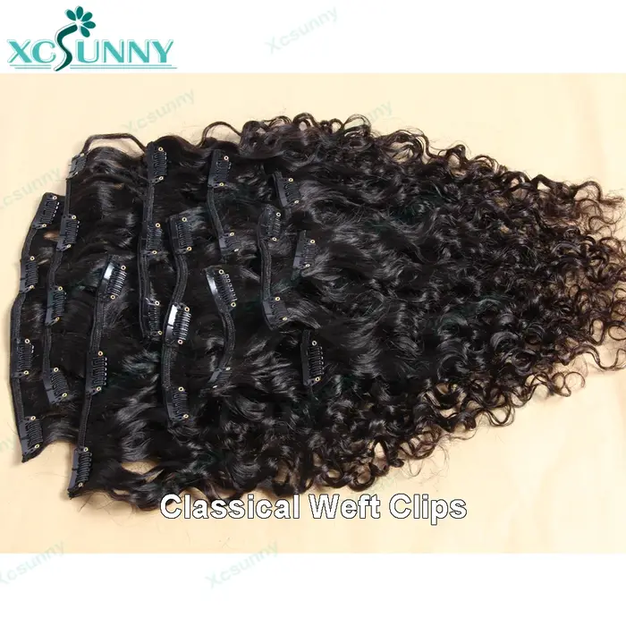 Clip en PU sans couture dans les Extensions de cheveux