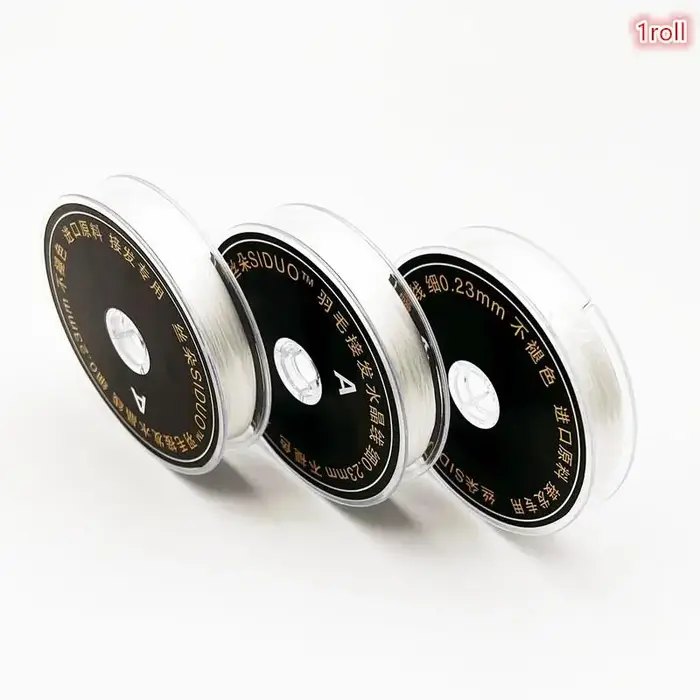 1 Rouleau de 60M de Fil Élastique Transparent pour Salon
