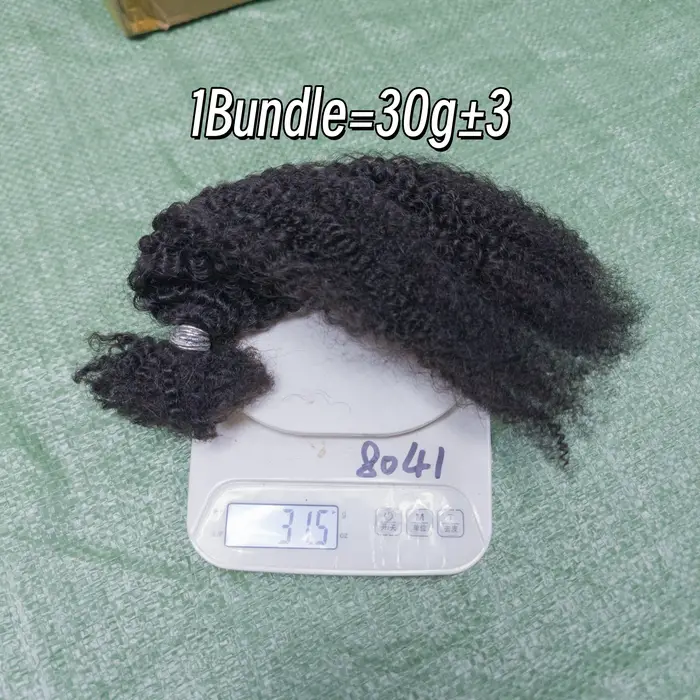 4C Afro crépus bouclés vierge cheveux humains 16 "Extensions