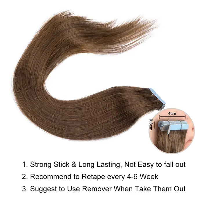 Bande dans l'extension de cheveux