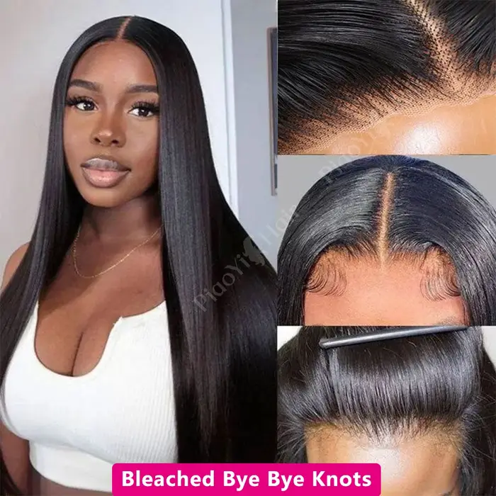 Straight Drawstring Human Hair Wigs Perruques Cheveux Humains Sans Colle 12A Perruques Cheveux Humai