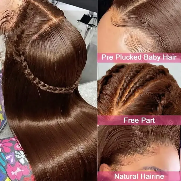 Perruque Lace Frontal Wig naturelle lisse