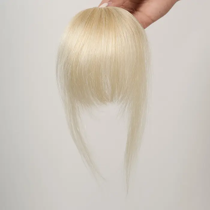 100% cheveux humains frange platine blond