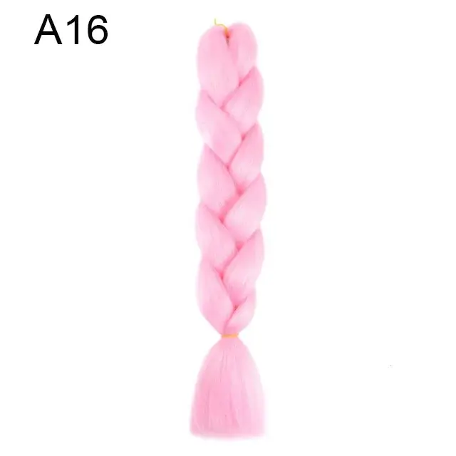 Extension capillaire synthétique tressée de 24 pouces, couleur ombrée arc-en-ciel, cheveux Jumbo ros