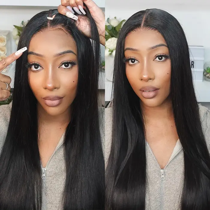 Ali Annabelle sans colle perruques de cheveux humains 4x4 13x4 pleine dentelle frontale