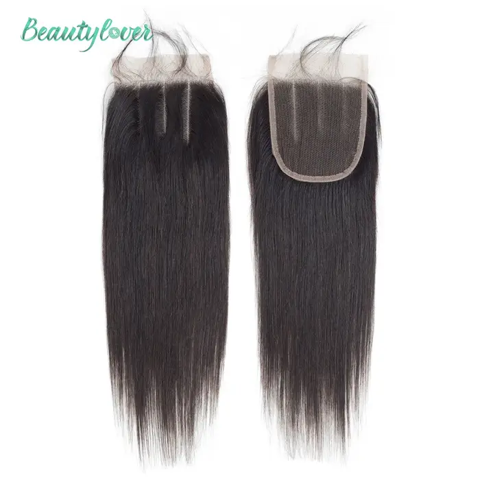 Perruque Lace Closure Brésilienne Naturelle, Cheveux Lisses, 13x4, 2x6, Pre-Plucked, Suisse, 24 Pouc