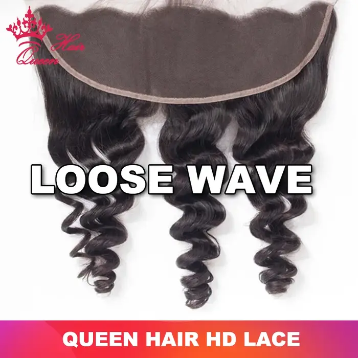 Queen Hair HD Loose Wave Closure Frontal Real Invisible Lace 13x6 13x4 4x4 5x5 Pre Plucked Lace Fron