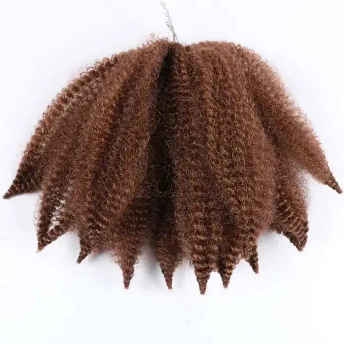 Extensions de cheveux synthétiques bouclés de 8 pouces