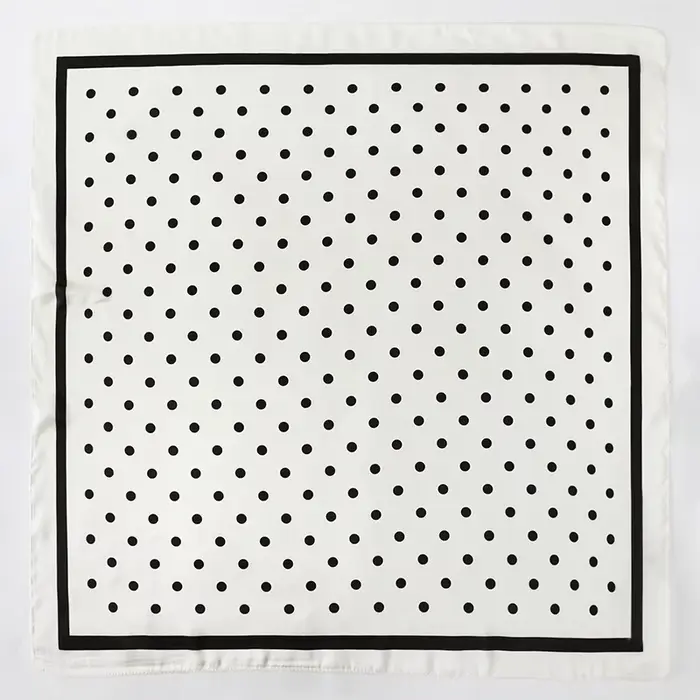 Dame cheveux Dot écharpe femme soie carré foulards bandeau pour femmes Bandana mode Foulard châles f