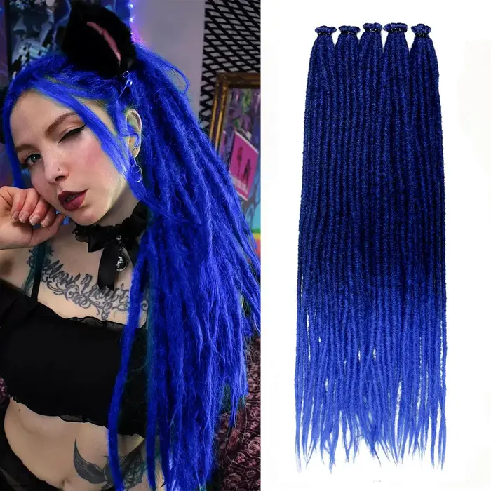 Extensions de dreadlocks synthétiques 24 pouces