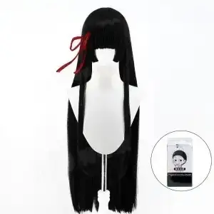 Chisa perruque jeu Wuthering vagues Cosplay jeu de rôle accessoires pour femmes longue noire droite 