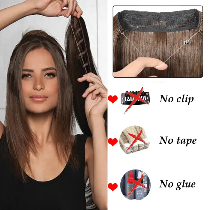 Extensions de cheveux synthétiques 16 "22"