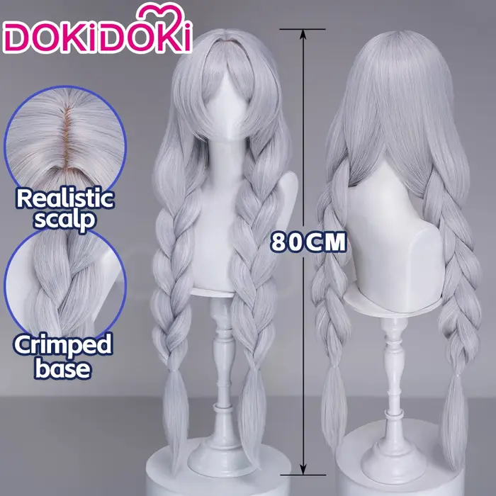 Perruque Frieren pour cosplay d'anime DokiDoki