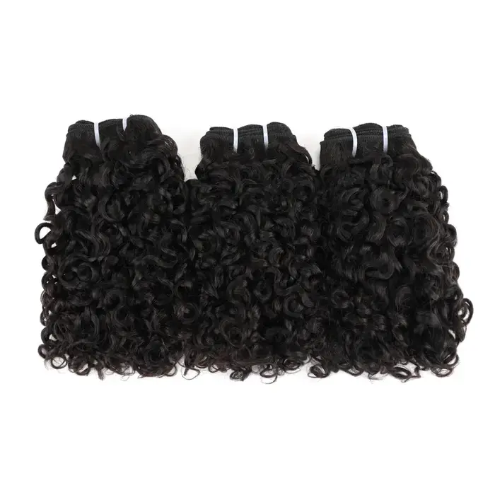Malaisie 12A paquets de cheveux humains bouclés paquets de cheveux bouclés profonds cheveux bruts br
