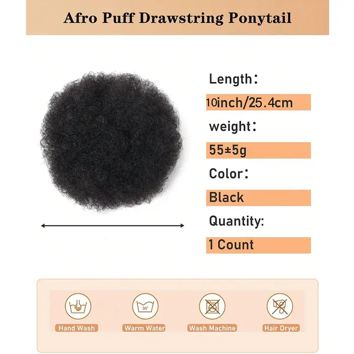 Afro cheveux bouclés Chignons Updo Chignon cordon queue de cheval femmes court crépus