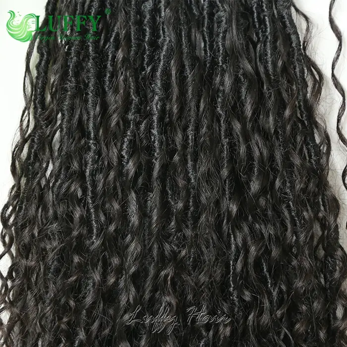 Dreadlocks de cheveux humains pré-bouclés au crochet Boho Locs, extensions de tressage de cheveux, extrémités
