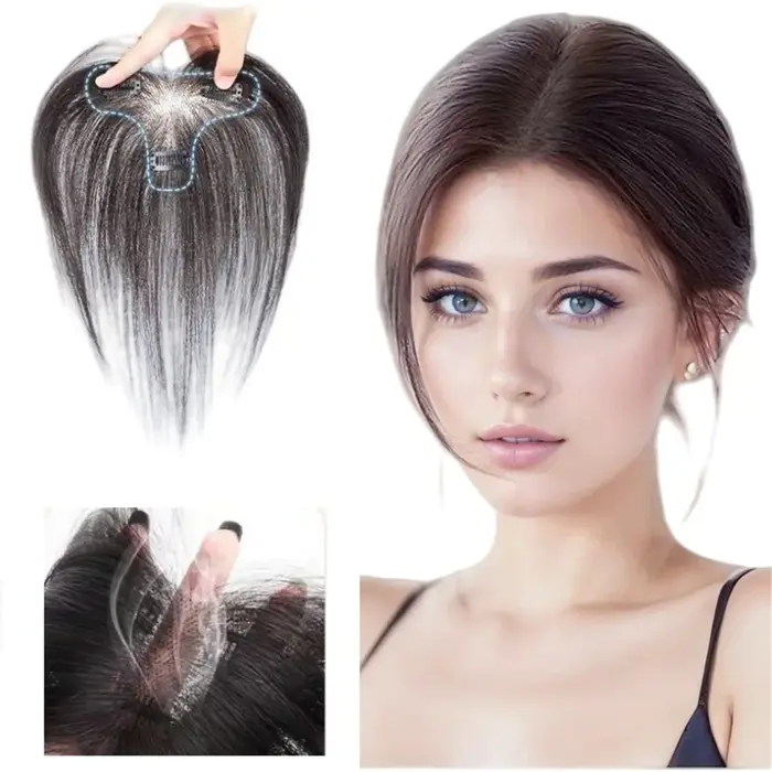 Frange de cheveux humains améliorée pour femmes