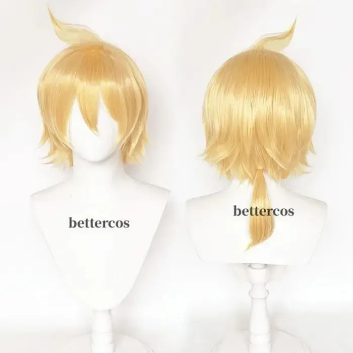 Perruque de Cosplay Blonde Courte de Haute Qualité
