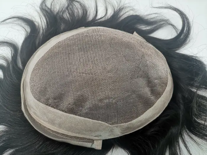 Toupet pour hommes Mono & NPU pièces de cheveux humains unités de cheveux système de remplacement de