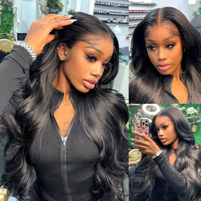 Perruque Lace Front Wig Body Wave Brésilienne Naturelle, Cheveux Humains, 13x4, 13x6, 4x4, 6x4, 5x5,