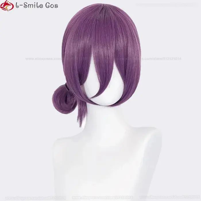 Anime Rezee Cosplay perruque 45 cm violet