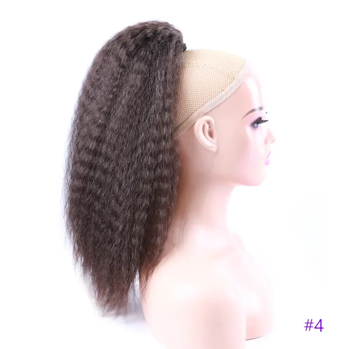 Extension capillaire synthétique pour femmes, postiche afro crépue et bouclée