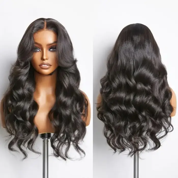 Cheveux brésiliens 5x5 haut en soie pleine dentelle perruque
