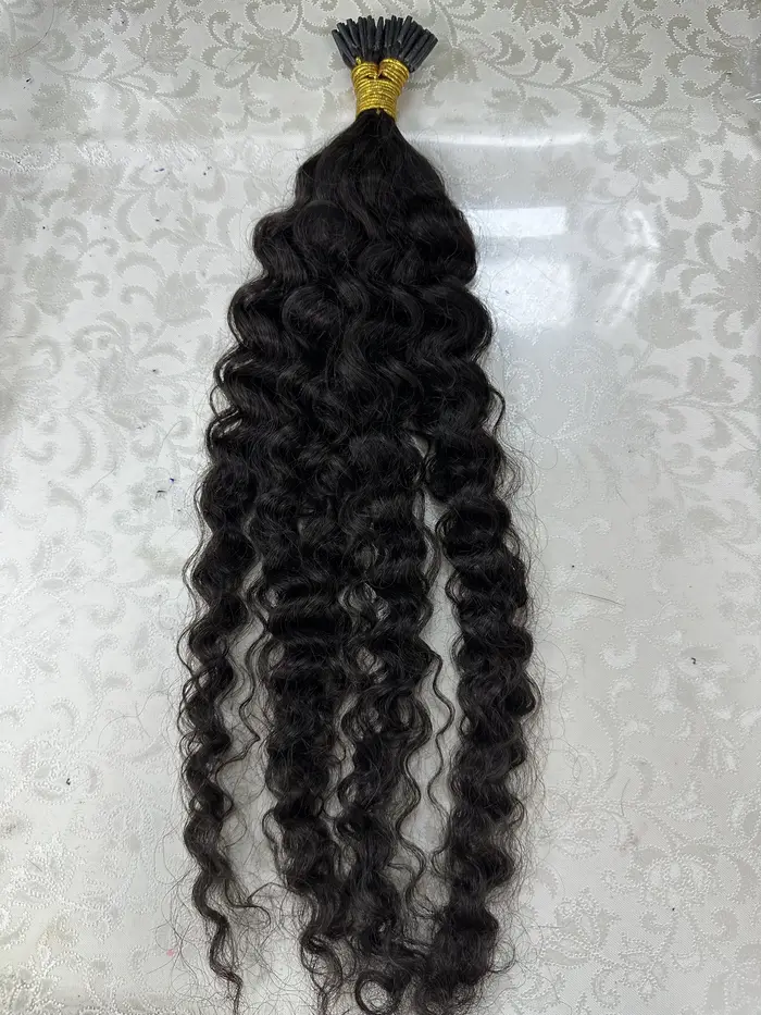 Extensions de cheveux bouclés crépus I-Tip