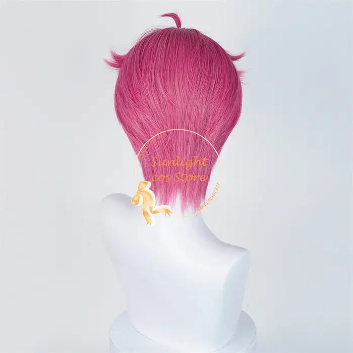Perruque de Cosplay Anime Rose 30cm