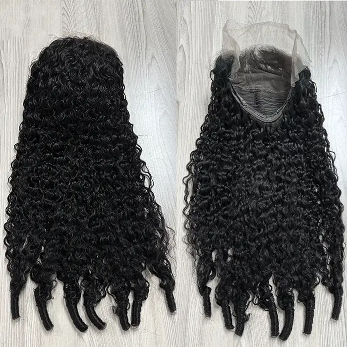 Perruque de cheveux humains bouclés birmans de 40 à 46 pouces, perruque frontale en dentelle HD 13x4