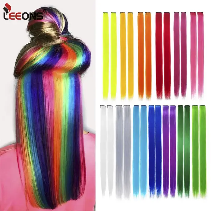 Clip synthétique en une seule pièce Raiinbow Extensions de cheveux pièces