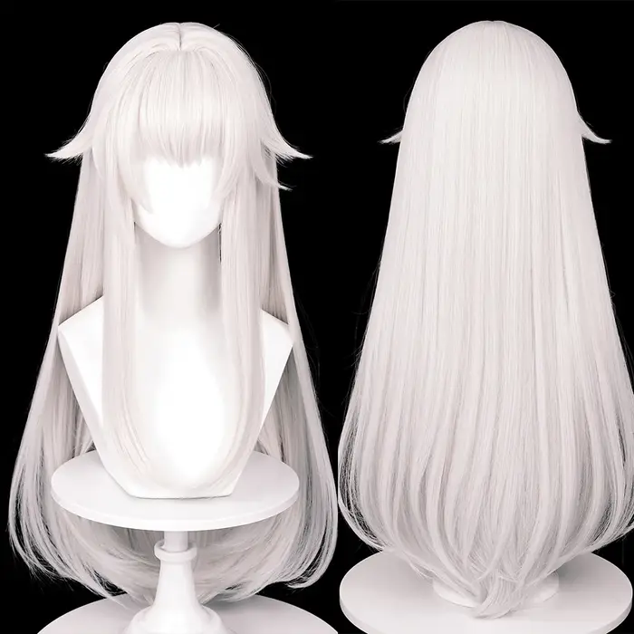 MSIWIGS – perruques de Cosplay synthétiques longues et lisses, cheveux blancs résistants à la chaleu