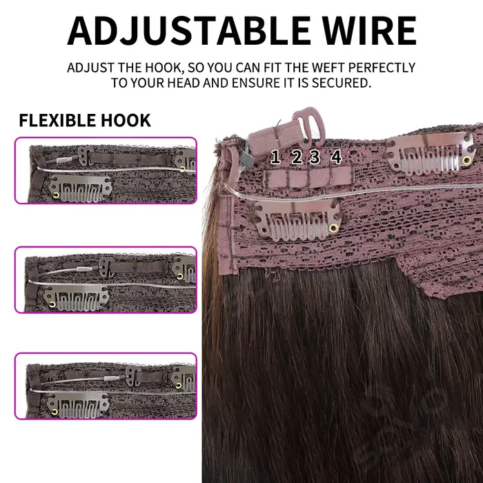 Extensions de cheveux Halo de 14 à 28 pouces