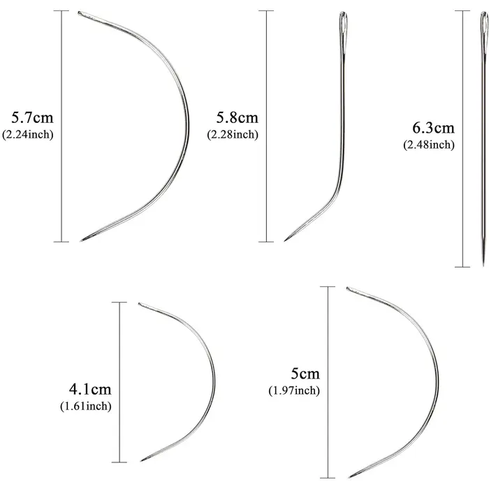 3 rouleaux de fils de tissage de cheveux avec 10 pièces, aiguilles à coudre, pour la fabrication de 