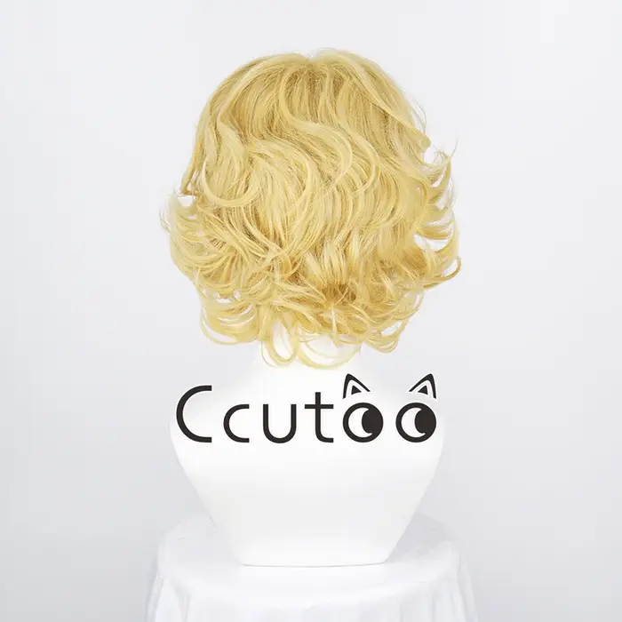 Marilyn Monroe perruques Blonde courte bouclée cheveux synthétiques Cosplay