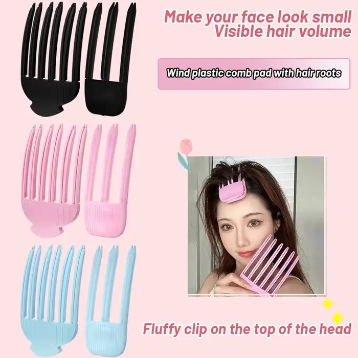 Épingle à cheveux moelleuse frangue à friser Clips racines