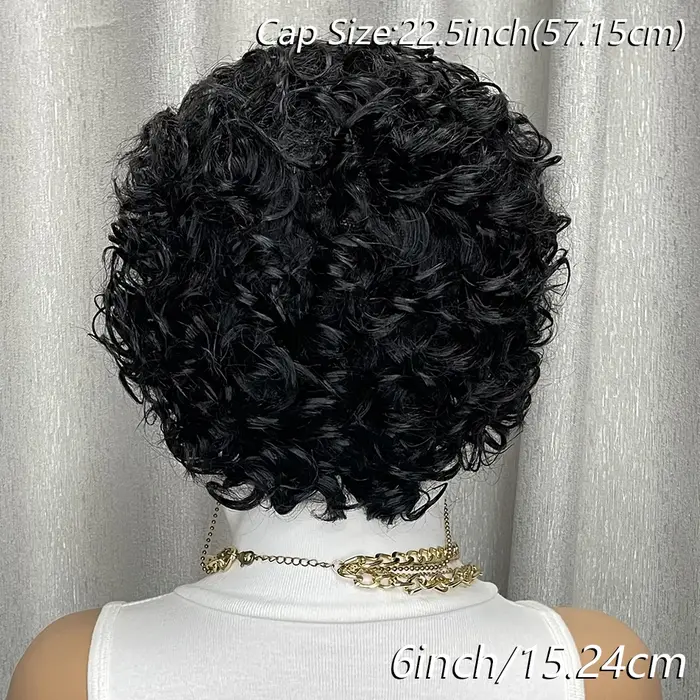 Perruques de cheveux humains bouclés