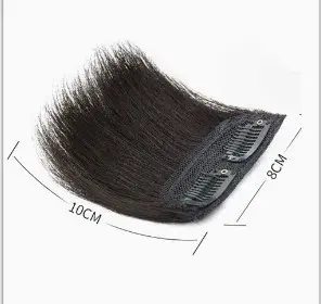 Perruque synthétique courte et droite de 10 cm avec couverture de cheveux extérieure sans couture po
