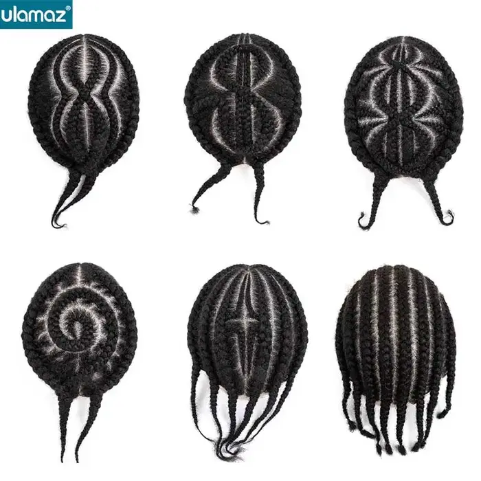 Français dentelle homme perruque Crochet tresses toupet mâle