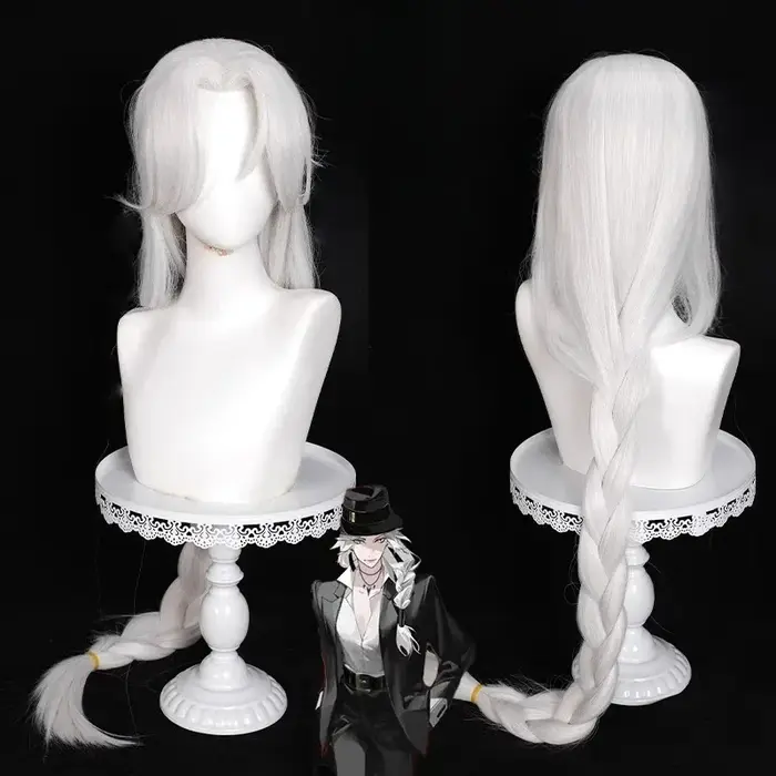 Reine perruque Anime TO BE HERO X Cosplay femmes 100 cm cheveux blancs