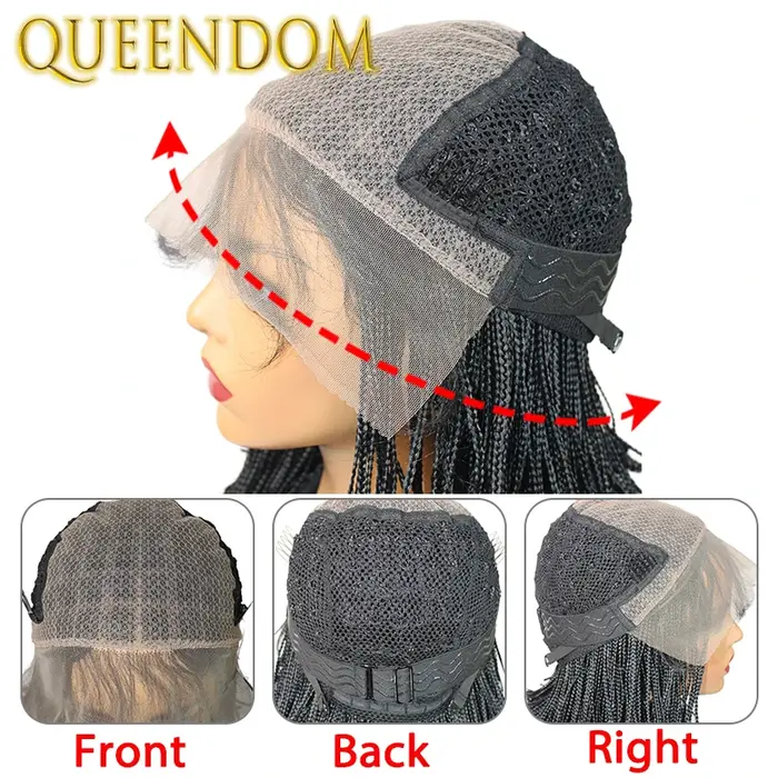 Perruque Dreadlock synthétique de 12 pouces pour femmes noires